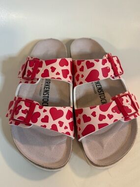 Birkenstock Arizona Hearts Red Sandals Size 4-4.5 35